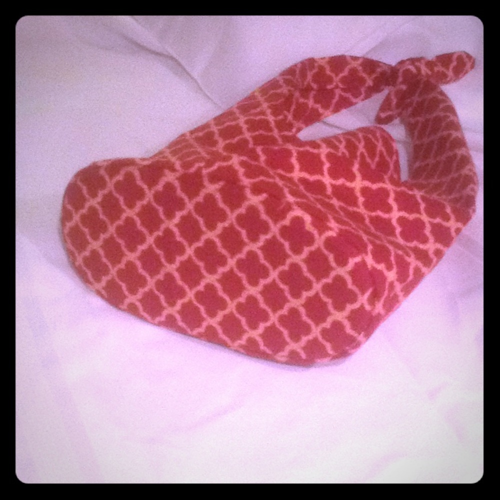 Red and Gold Hobo Bag